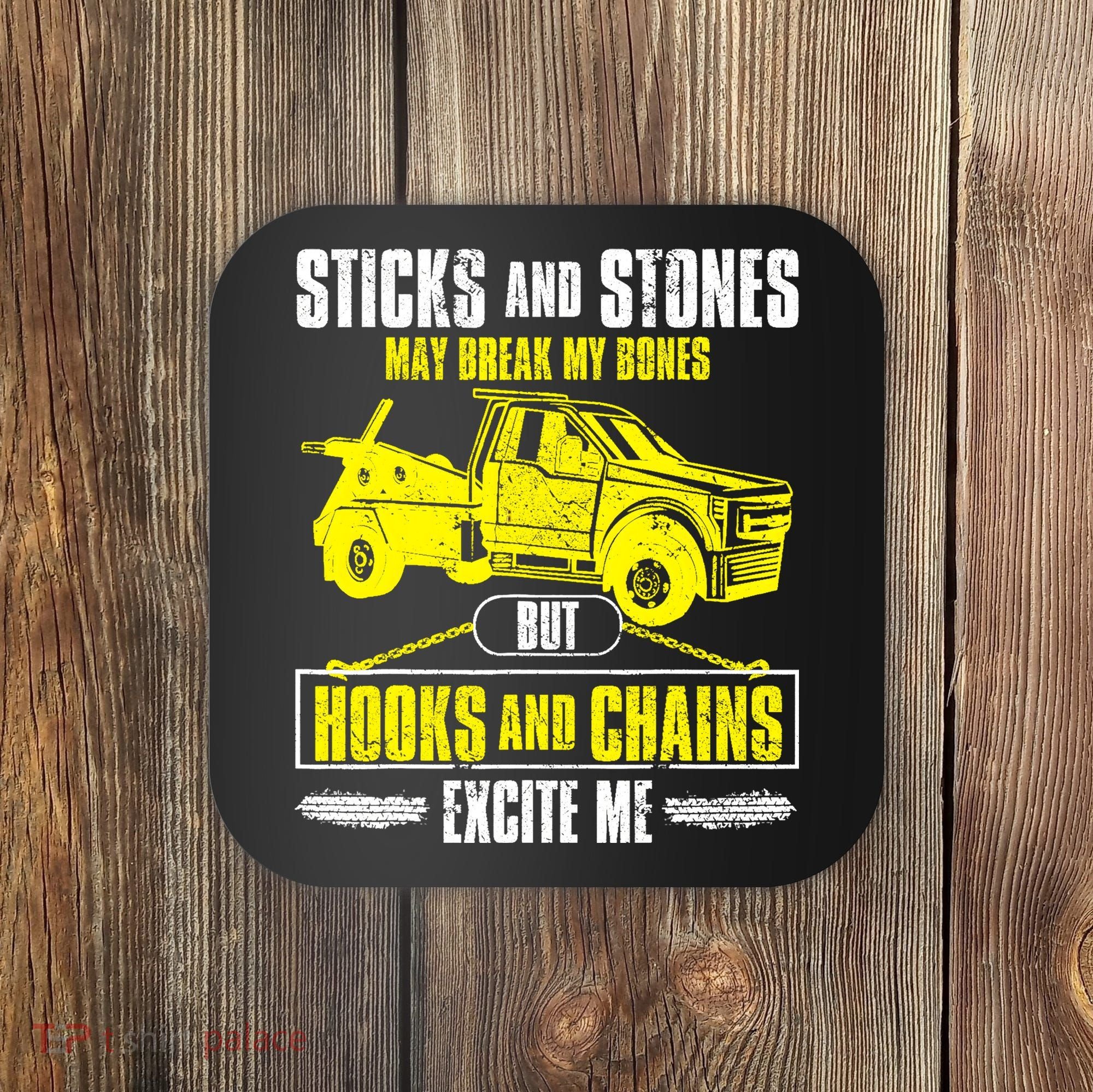 Tow Truck Driver Breakdown Lorry Thin Yellow Line Trucker Coaster