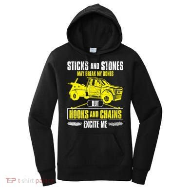 Tow Truck Driver Breakdown Lorry Thin Yellow Line Trucker Women's Hoodie