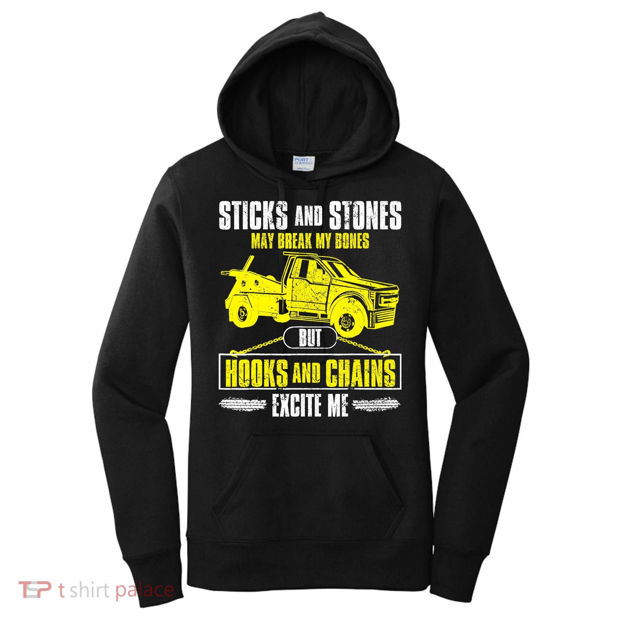 Tow Truck Driver Breakdown Lorry Thin Yellow Line Trucker Women's Hoodie