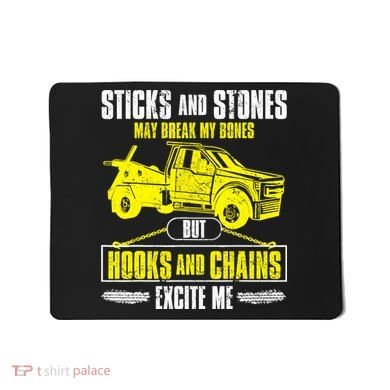 Tow Truck Driver Breakdown Lorry Thin Yellow Line Trucker Mousepad
