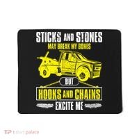 Tow Truck Driver Breakdown Lorry Thin Yellow Line Trucker Mousepad thumb 0