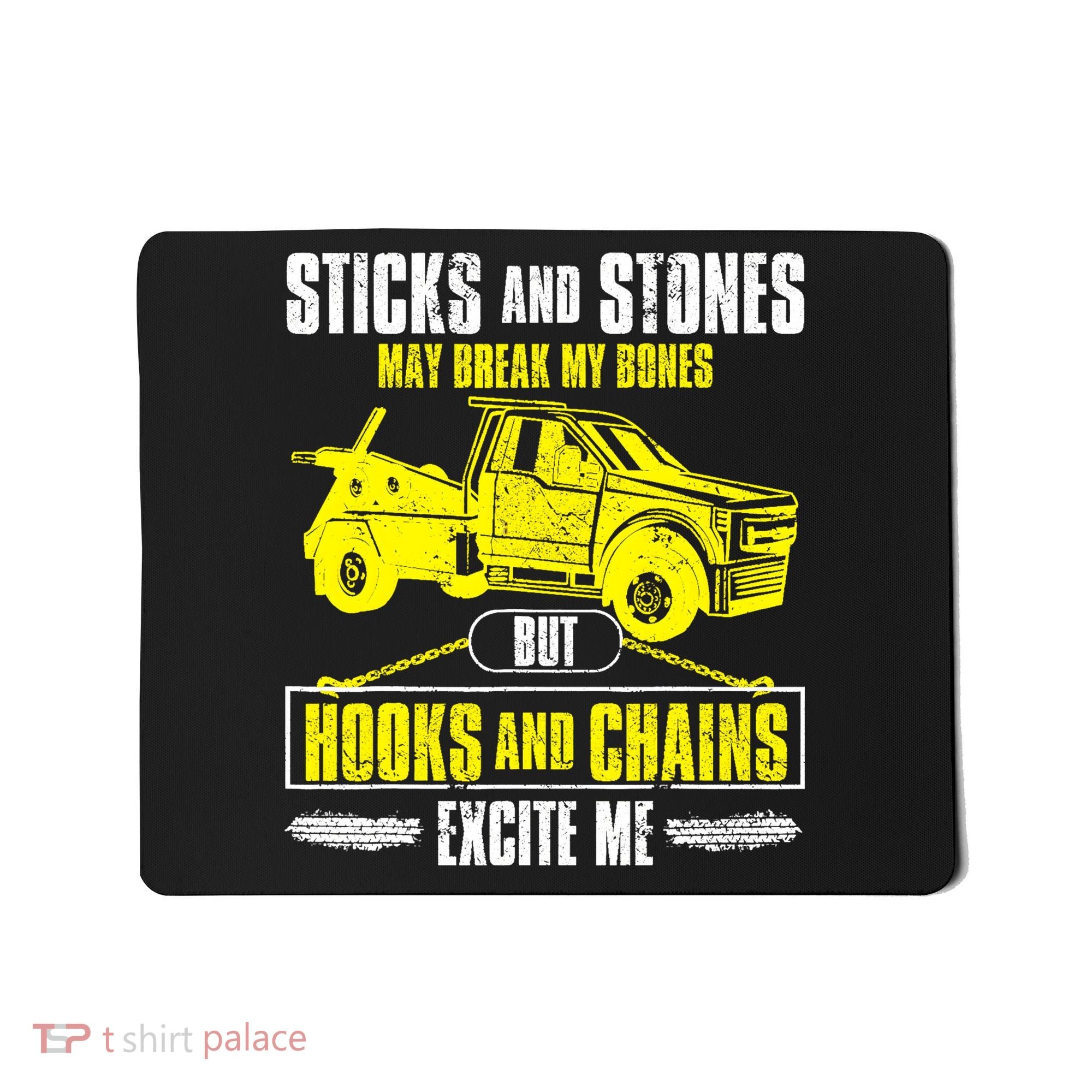 Tow Truck Driver Breakdown Lorry Thin Yellow Line Trucker Mousepad