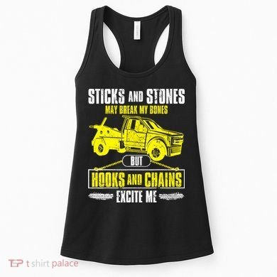 Tow Truck Driver Breakdown Lorry Thin Yellow Line Trucker Women's Tank Top