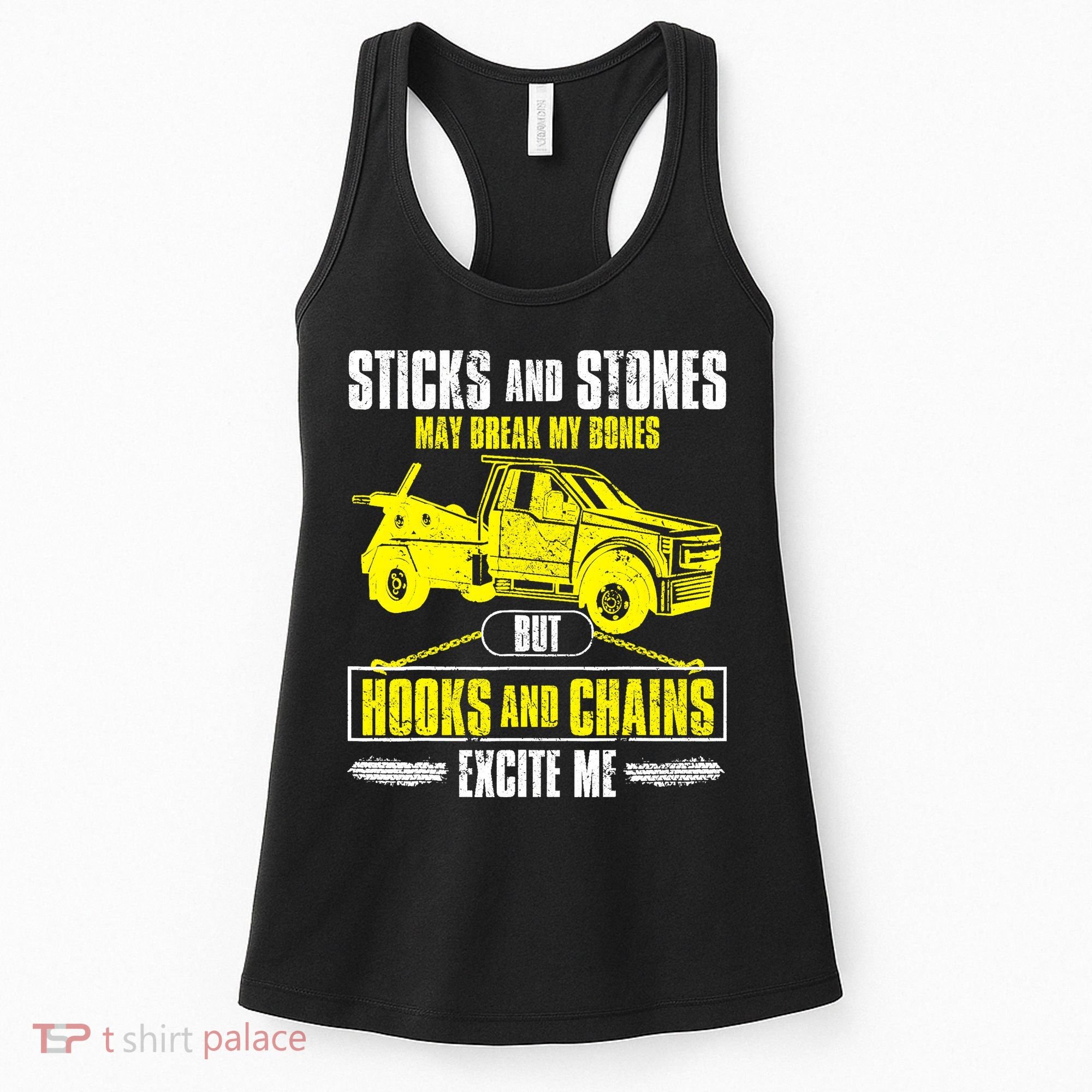 Tow Truck Driver Breakdown Lorry Thin Yellow Line Trucker Women's Tank Top