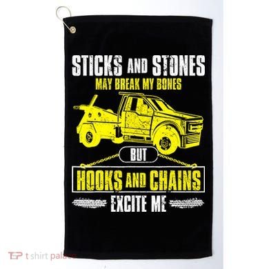 Tow Truck Driver Breakdown Lorry Thin Yellow Line Trucker Golf Towel