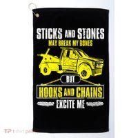 Tow Truck Driver Breakdown Lorry Thin Yellow Line Trucker Golf Towel thumb 0