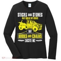 Tow Truck Driver Breakdown Lorry Thin Yellow Line Trucker Women's Long Sleeve Shirt thumb 0