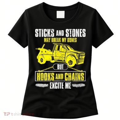 Tow Truck Driver Breakdown Lorry Thin Yellow Line Trucker Women's T-Shirt