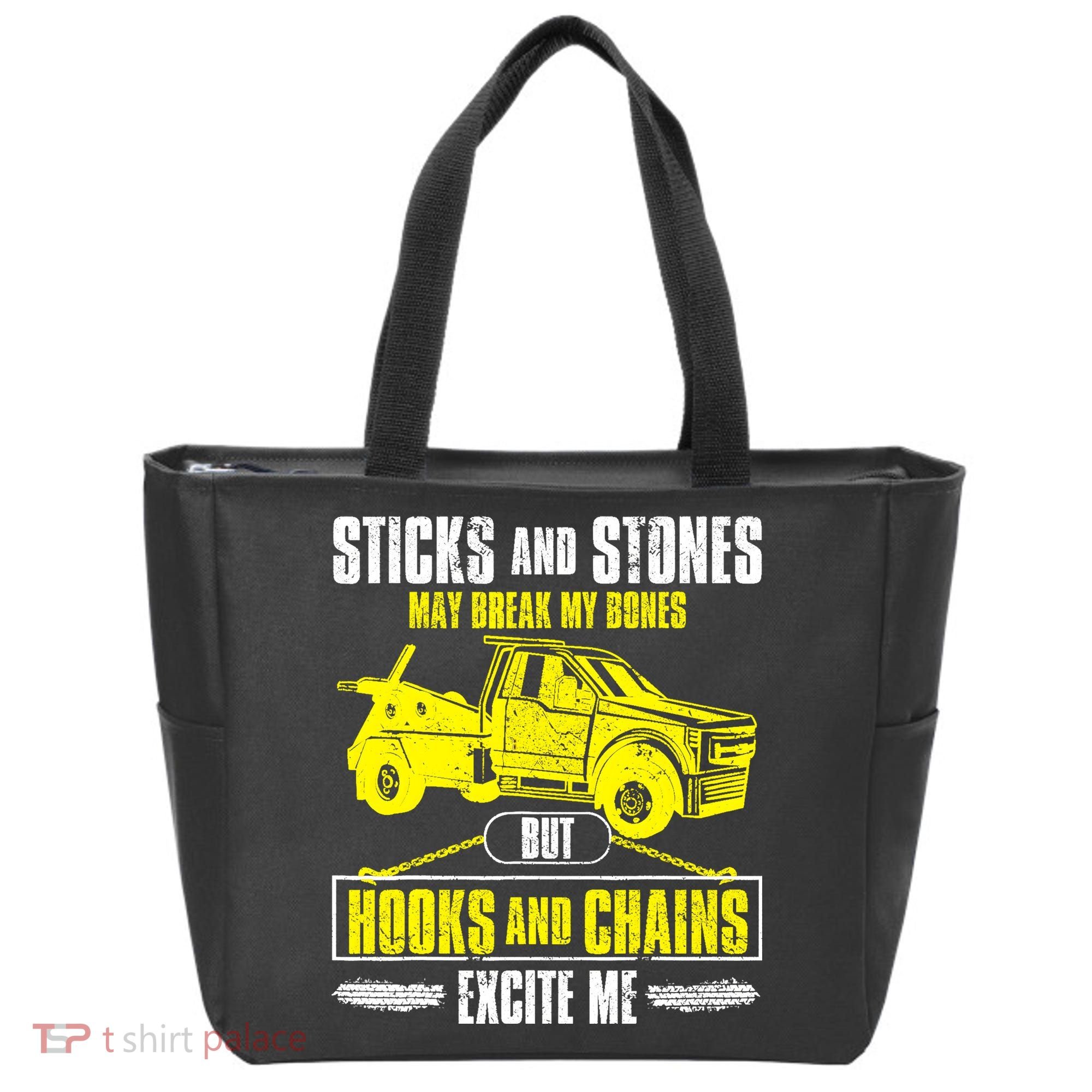 Tow Truck Driver Breakdown Lorry Thin Yellow Line Trucker Tote Bag
