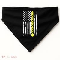 Tow Truck Driver Thin Yellow Line Usa Flag Gift Towing Dad Gift USA-Made Doggie Bandana thumb 0