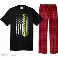 Tow Truck Driver Thin Yellow Line Usa Flag Gift Towing Dad Gift Pajama Set thumb 0