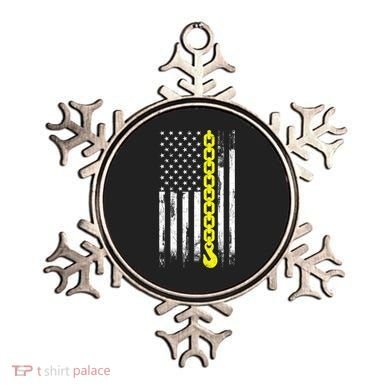 Tow Truck Driver Thin Yellow Line Usa Flag Gift Towing Dad Gift Ornament