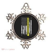 Tow Truck Driver Thin Yellow Line Usa Flag Gift Towing Dad Gift Ornament thumb 0