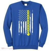 Tow Truck Driver Thin Yellow Line Usa Flag Gift Towing Dad Gift Sweatshirt thumb 0