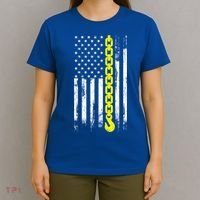 Tow Truck Driver Thin Yellow Line Usa Flag Gift Towing Dad Gift T-Shirt thumb 4