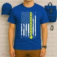 Tow Truck Driver Thin Yellow Line Usa Flag Gift Towing Dad Gift T-Shirt thumb 6