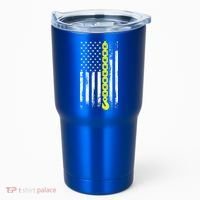 Tow Truck Driver Thin Yellow Line Usa Flag Gift Towing Dad Gift Tumbler thumb 0