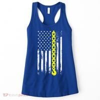 Tow Truck Driver Thin Yellow Line Usa Flag Gift Towing Dad Gift Women's Tank Top thumb 0