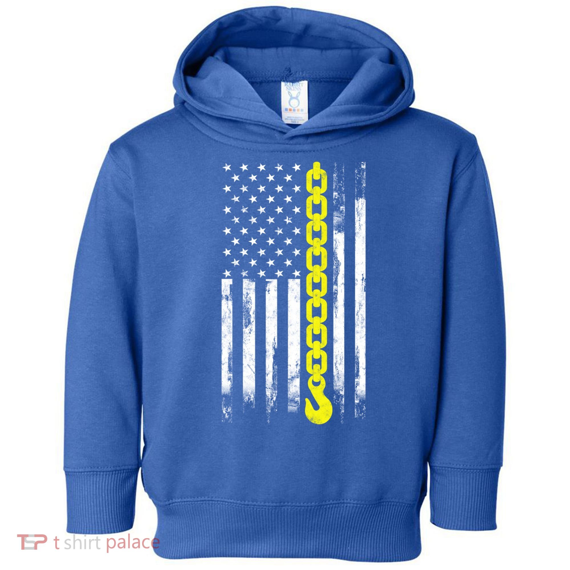 Tow Truck Driver Thin Yellow Line Usa Flag Gift Towing Dad Gift Toddler Hoodie