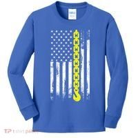 Tow Truck Driver Thin Yellow Line Usa Flag Gift Towing Dad Gift Kids Long Sleeve Shirt thumb 0