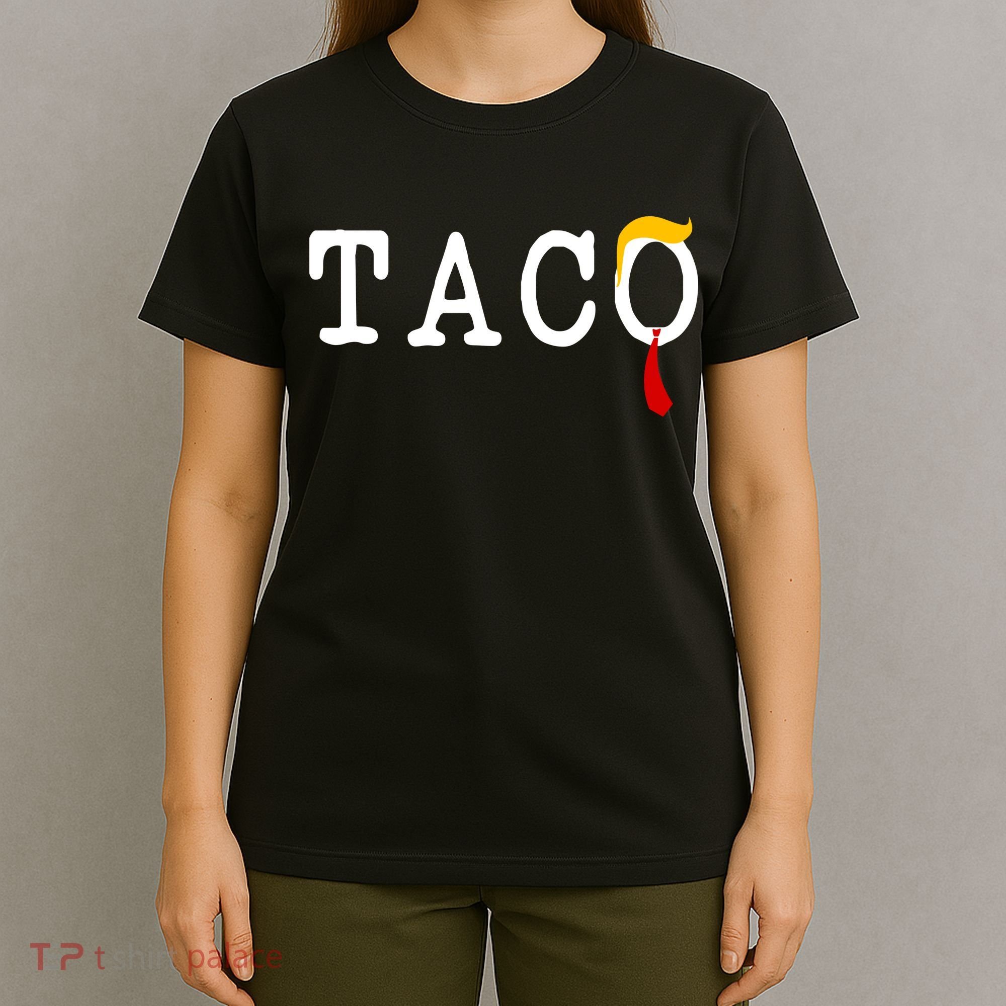 Taco Trump Donald Hair Tie Logo Funny Trending T-Shirt
