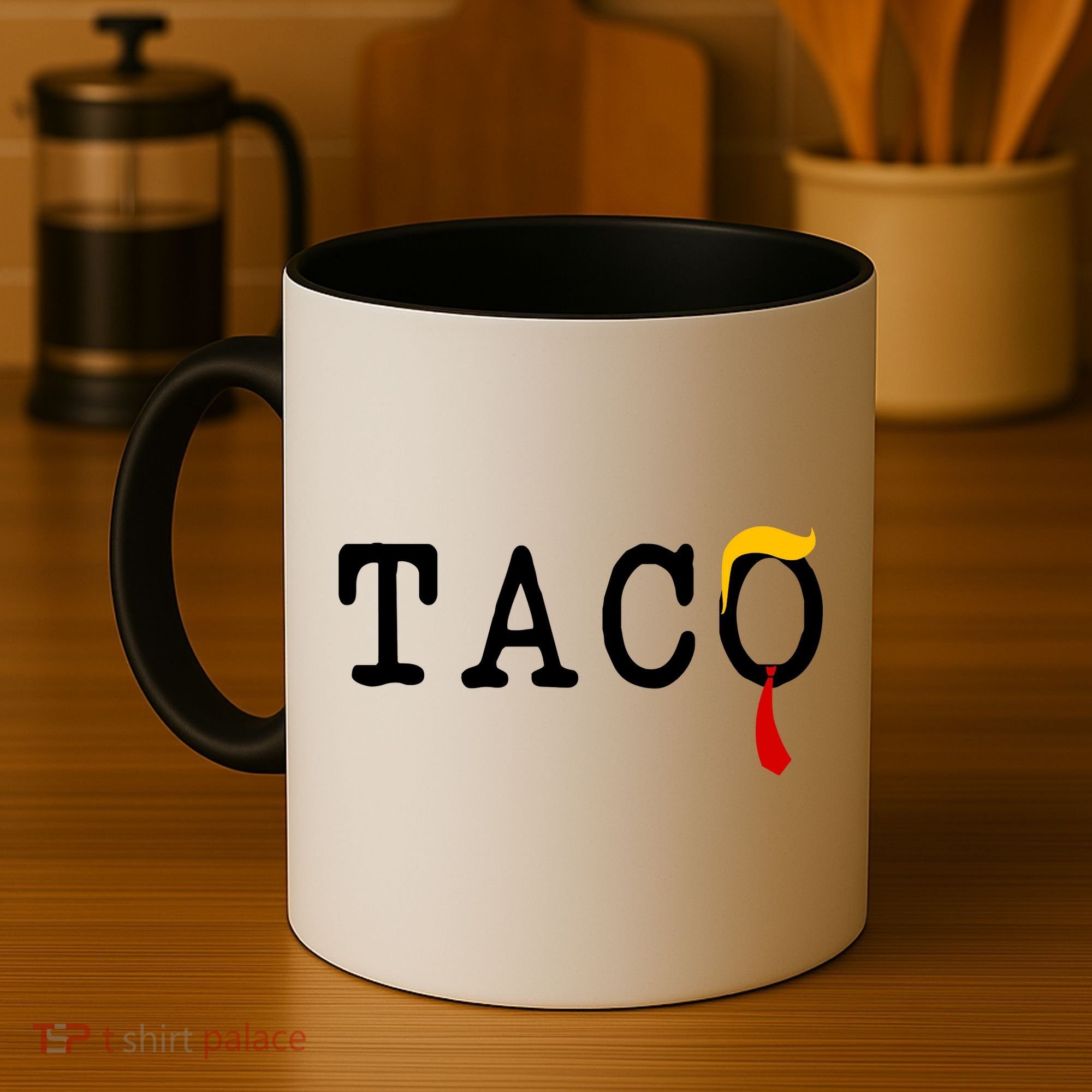 Taco Trump Donald Hair Tie Logo Funny Trending Coffee Mug