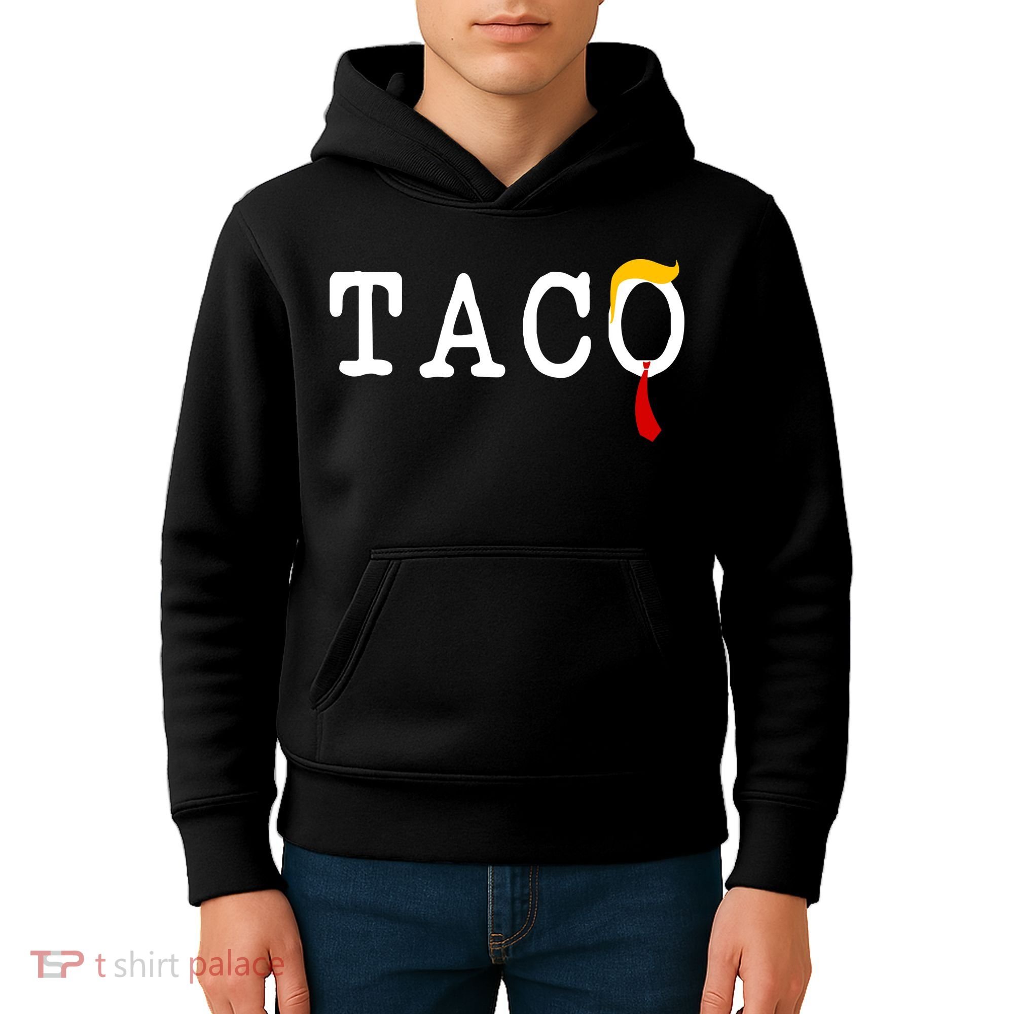 Taco Trump Donald Hair Tie Logo Funny Trending Kids Hoodie