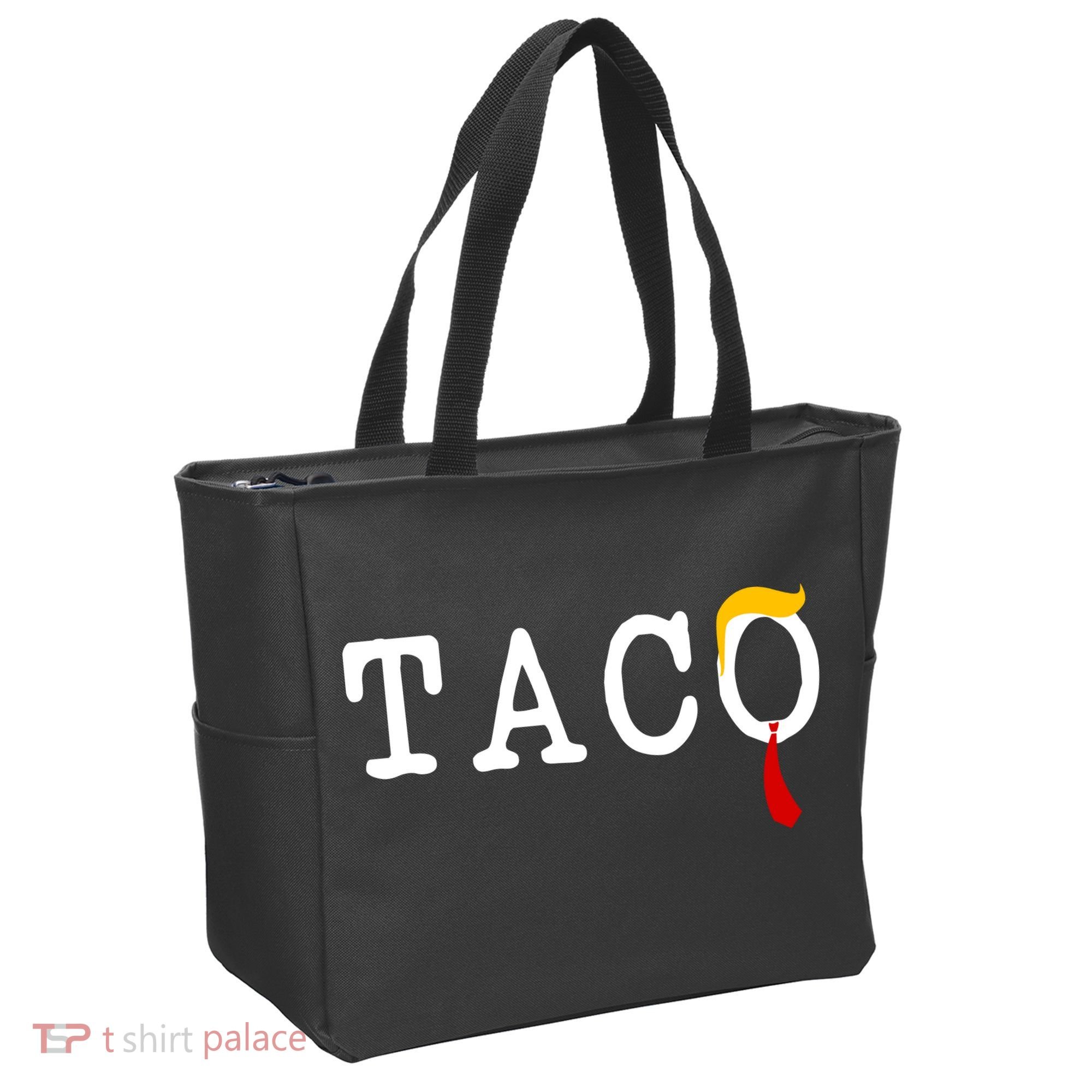Taco Trump Donald Hair Tie Logo Funny Trending Tote Bag