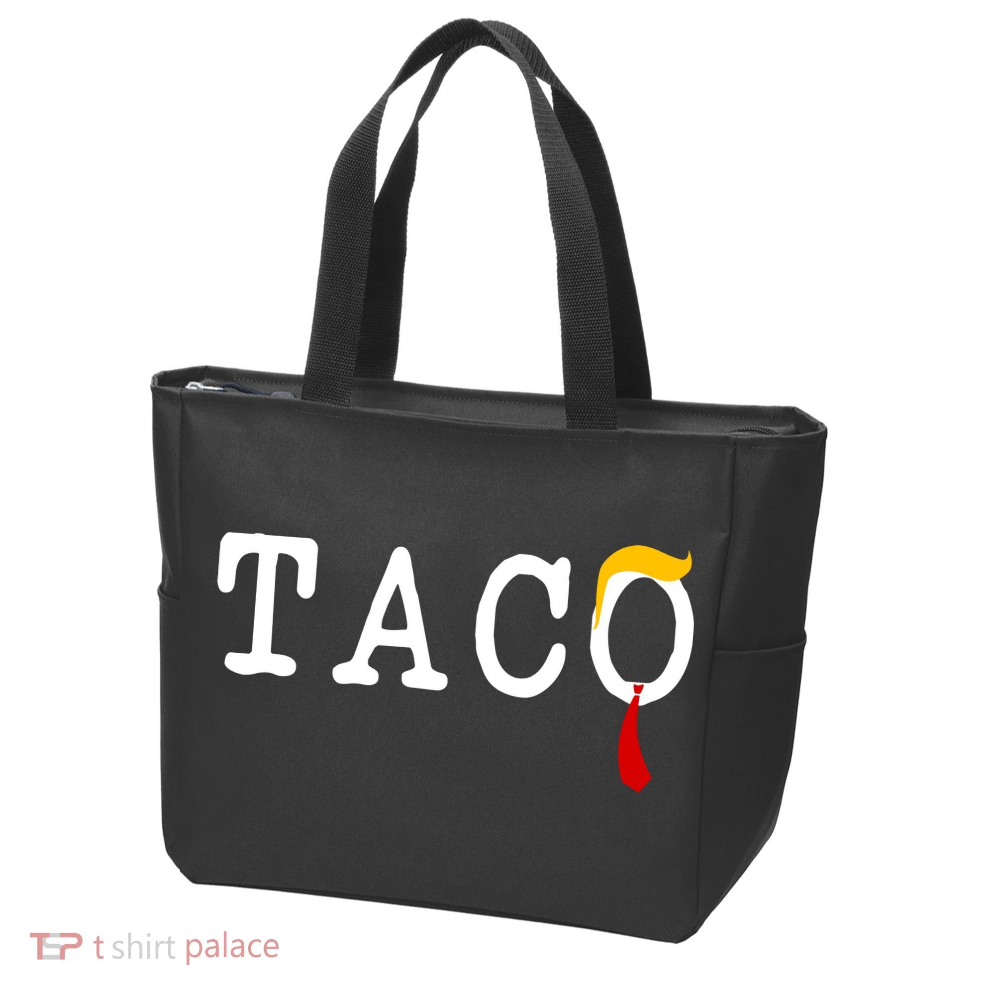 Taco Trump Donald Hair Tie Logo Funny Trending Tote Bag