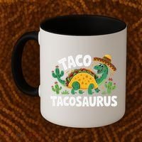 Tacosaurus Taco Dinosaur Funny Dino Cinco De Mayo Mexican Coffee Mug thumb 2