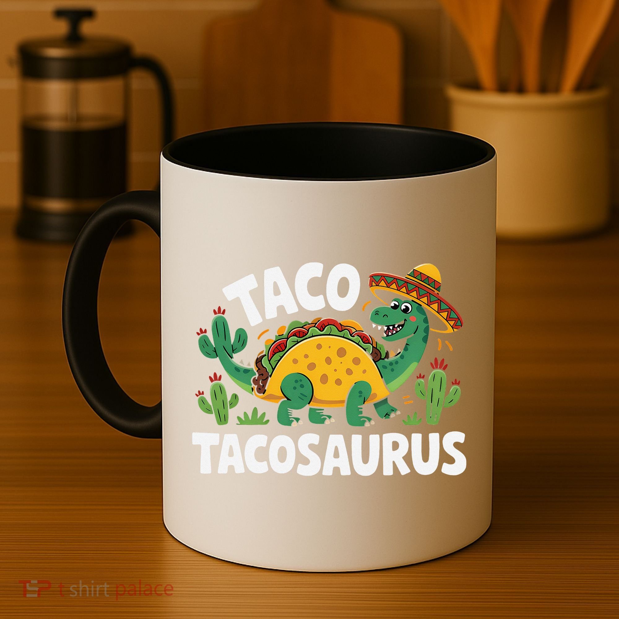 Tacosaurus Taco Dinosaur Funny Dino Cinco De Mayo Mexican Coffee Mug
