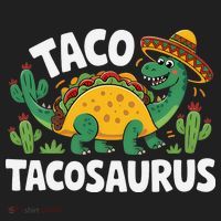 Tacosaurus Taco Dinosaur Funny Dino Cinco De Mayo Mexican Beanie thumb 2