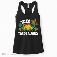 Tacosaurus Taco Dinosaur Funny Dino Cinco De Mayo Mexican Women's Tank Top thumb 0