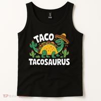 Tacosaurus Taco Dinosaur Funny Dino Cinco De Mayo Mexican Tank Top thumb 2
