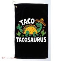 Tacosaurus Taco Dinosaur Funny Dino Cinco De Mayo Mexican Golf Towel thumb 0