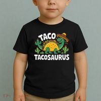Tacosaurus Taco Dinosaur Funny Dino Cinco De Mayo Mexican Toddler T-Shirt thumb 2
