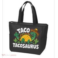 Tacosaurus Taco Dinosaur Funny Dino Cinco De Mayo Mexican Tote Bag thumb 3