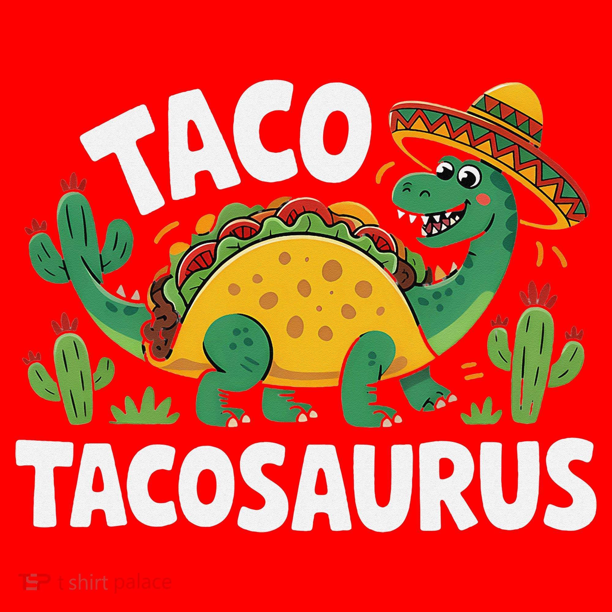 Tacosaurus Taco Dinosaur Funny Dino Cinco De Mayo Mexican Santa Hat