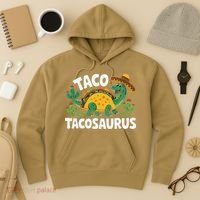 Tacosaurus Taco Dinosaur Funny Dino Cinco De Mayo Mexican Hoodie thumb 3