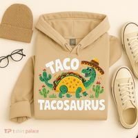 Tacosaurus Taco Dinosaur Funny Dino Cinco De Mayo Mexican Hoodie thumb 4