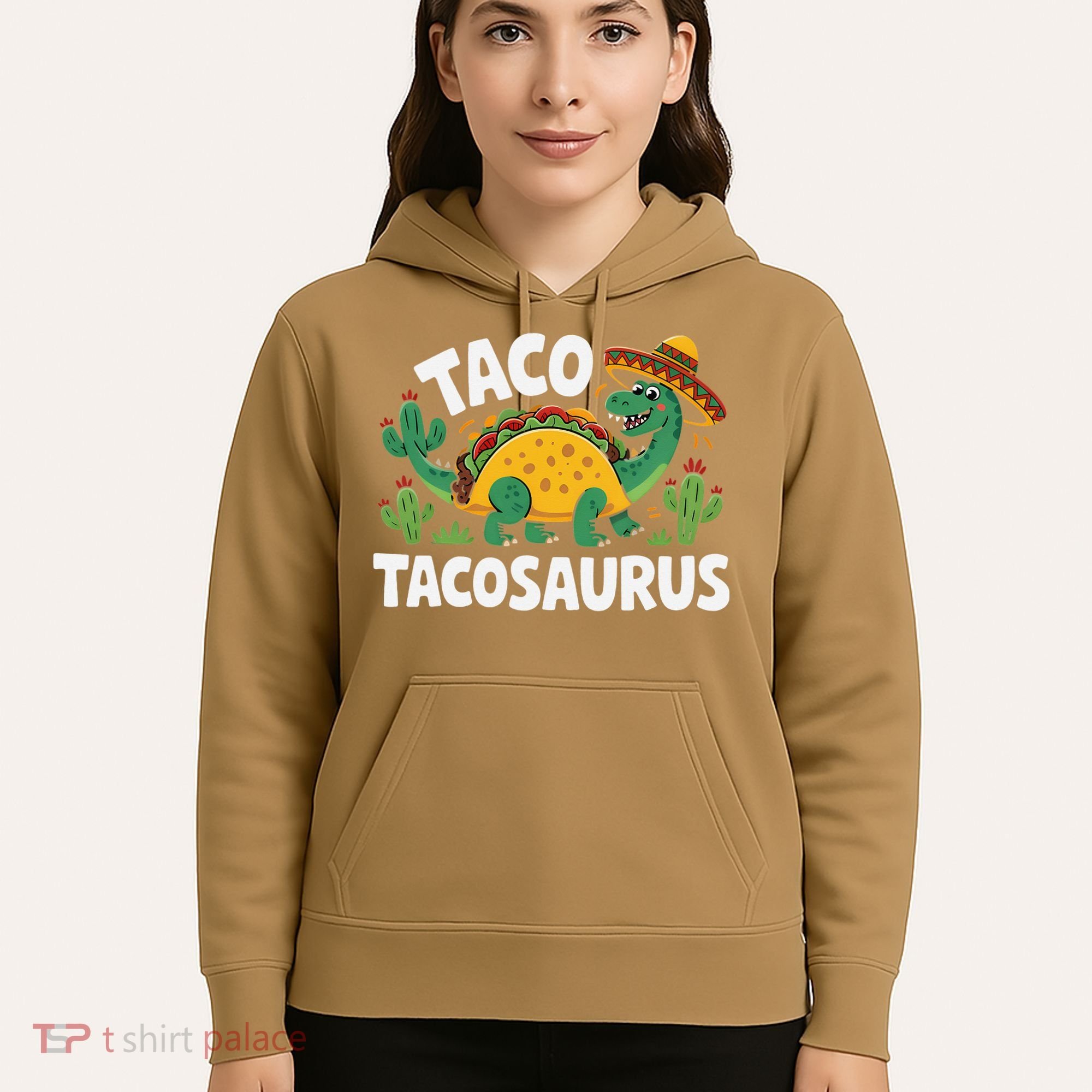 Tacosaurus Taco Dinosaur Funny Dino Cinco De Mayo Mexican Hoodie