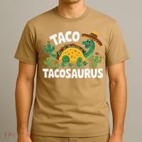 Tacosaurus Taco Dinosaur Funny Dino Cinco De Mayo Mexican T-Shirt thumb 3