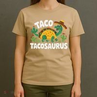 Tacosaurus Taco Dinosaur Funny Dino Cinco De Mayo Mexican T-Shirt thumb 4