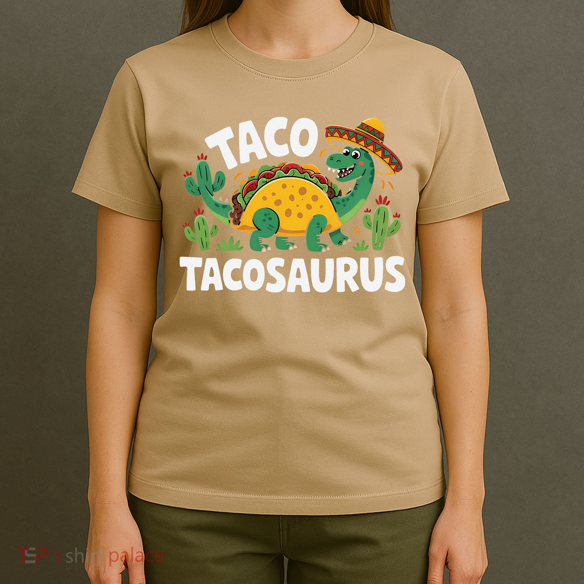 Tacosaurus Taco Dinosaur Funny Dino Cinco De Mayo Mexican T-Shirt