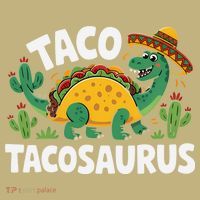 Tacosaurus Taco Dinosaur Funny Dino Cinco De Mayo Mexican Mousepad thumb 1