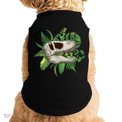 Tropical TRex Dinosaur Skull Doggie Tank
