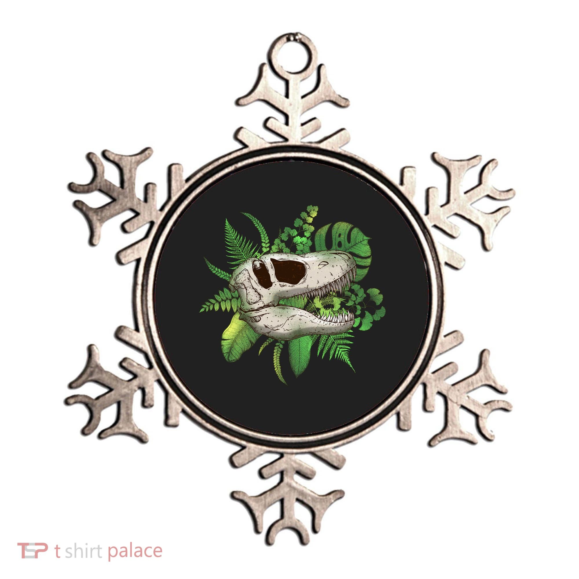 Tropical TRex Dinosaur Skull Ornament