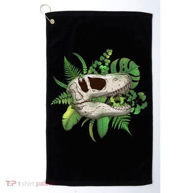Tropical TRex Dinosaur Skull Golf Towel