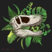 Tropical TRex Dinosaur Skull Golf Towel thumb 3