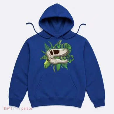 Tropical TRex Dinosaur Skull Hoodie